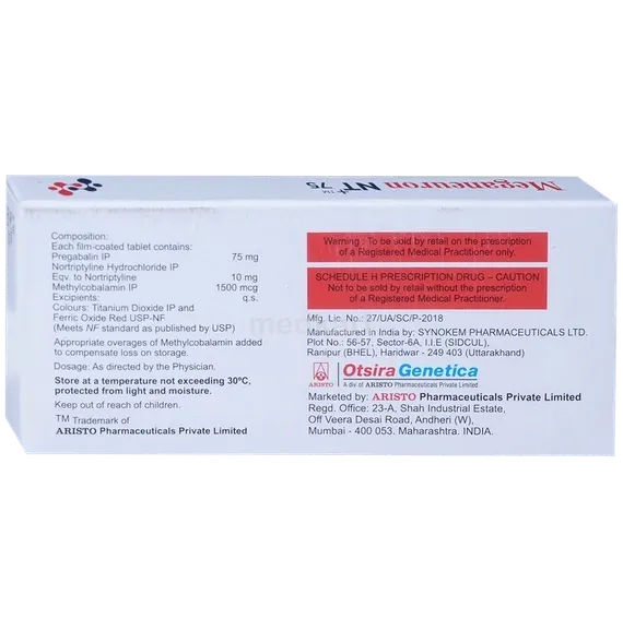 meganeuron nt 75mg tablet 10's